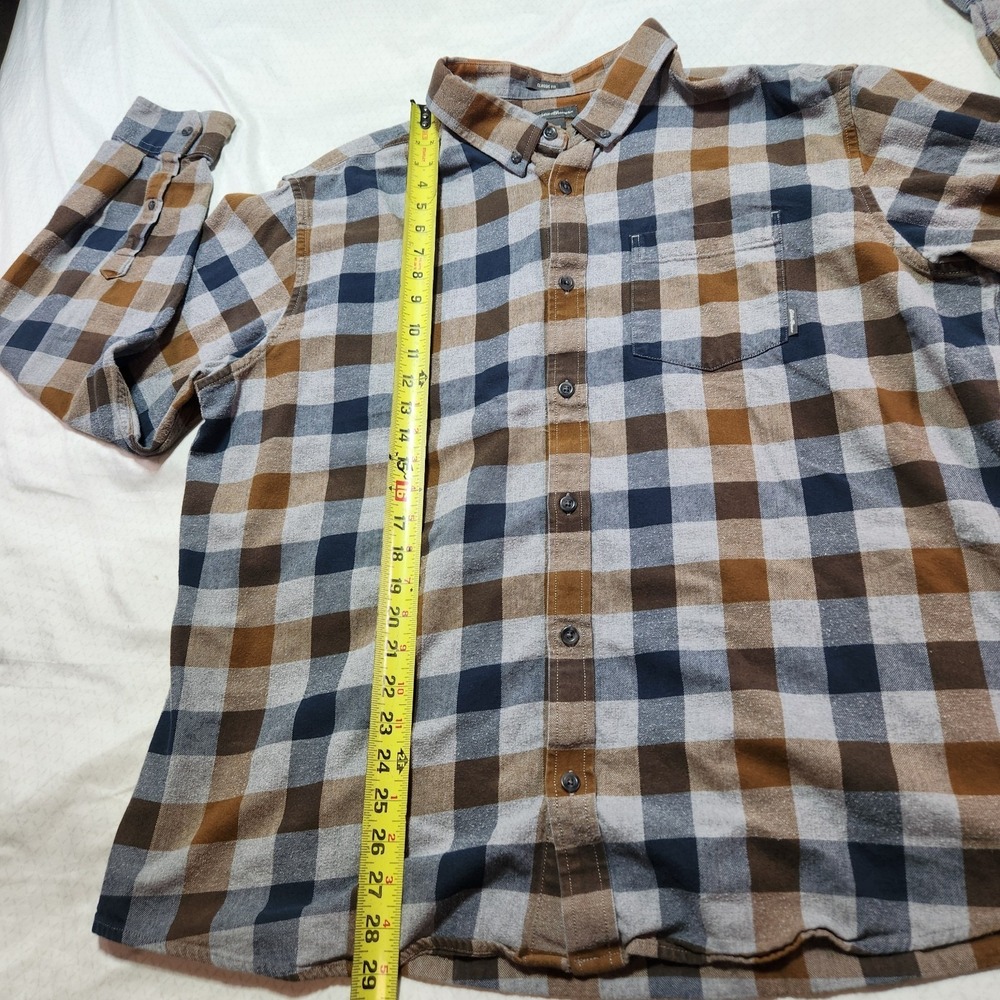 Eddie Bauer Classic Fit Plaid Flannel Button Down Shirt Mens Size 2XL - Picture 7 of 12